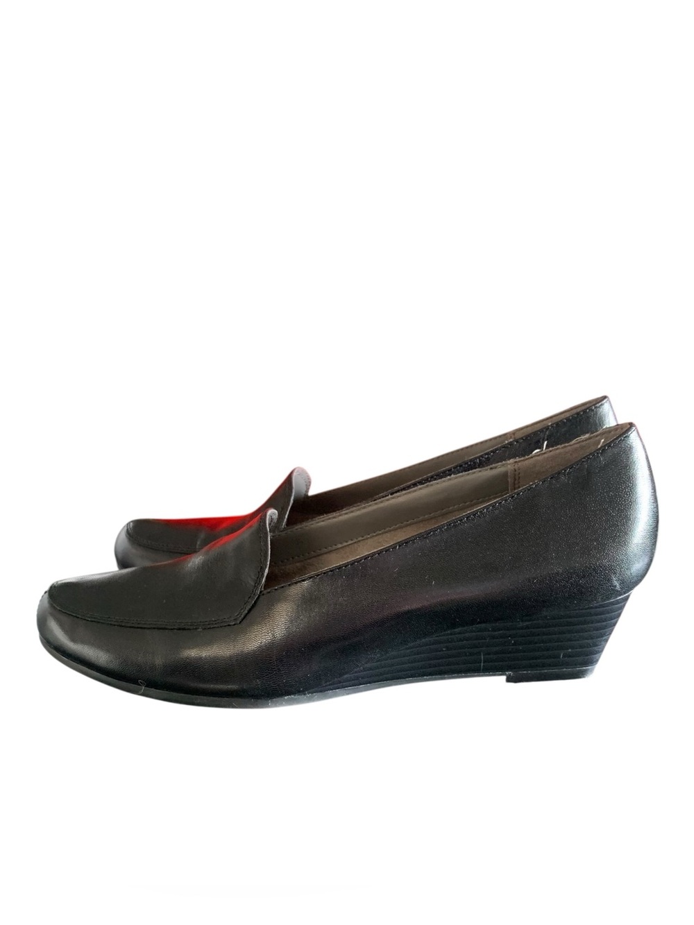 Aerosoles "Lovely" Black Memory Foam Comfort Wedge Heel Shoes - Womens Size 8 - Picture 2 of 8